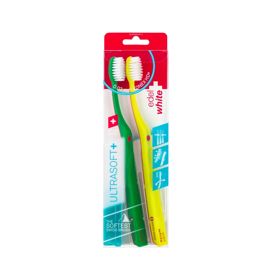แปรงสีฟันแพ็คคู่ edel+white UltraSoft Flosserbrush Duo - Image 3