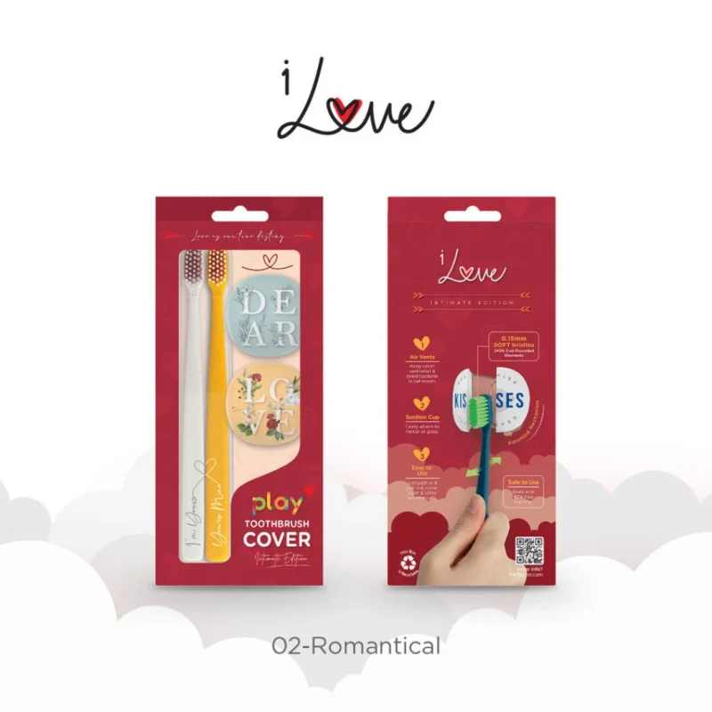 Flipper iLove | ฟลิ๊ปเปอร์ ไอ เลิฟ | เซ็ตคู่แปรงสีฟัน 2 ด้าม ที่ครอบแปรงสีฟัน 2 ชิ้น | ดีไซน์พิเศษลายสัญลักษณ์แทนความรัก - Image 6