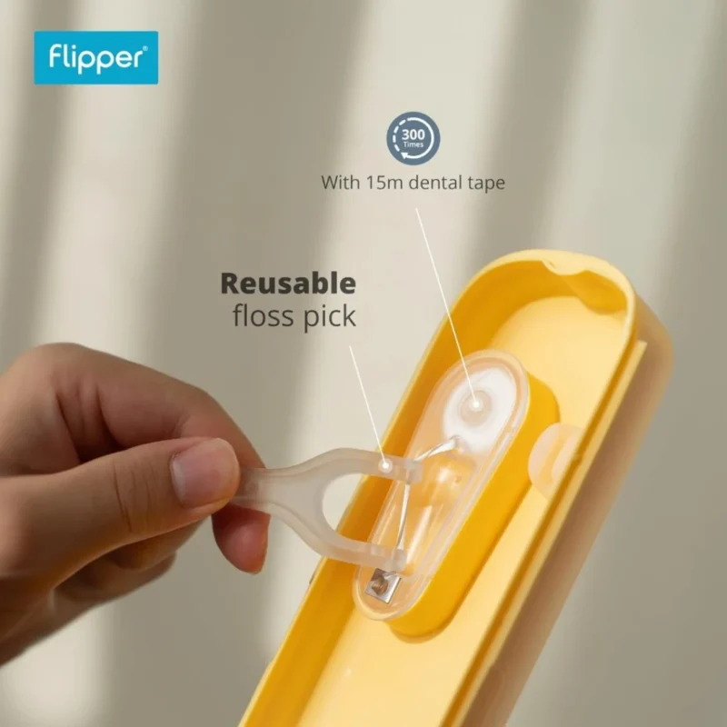 Flipper MONO | ชุดดูแลช่องปากสำหรับพกพา 4 in 1 | แปรงสีฟัน-ยาสีฟัน-ที่กวาดลิ้น-ไหมขัดฟัน - Image 4